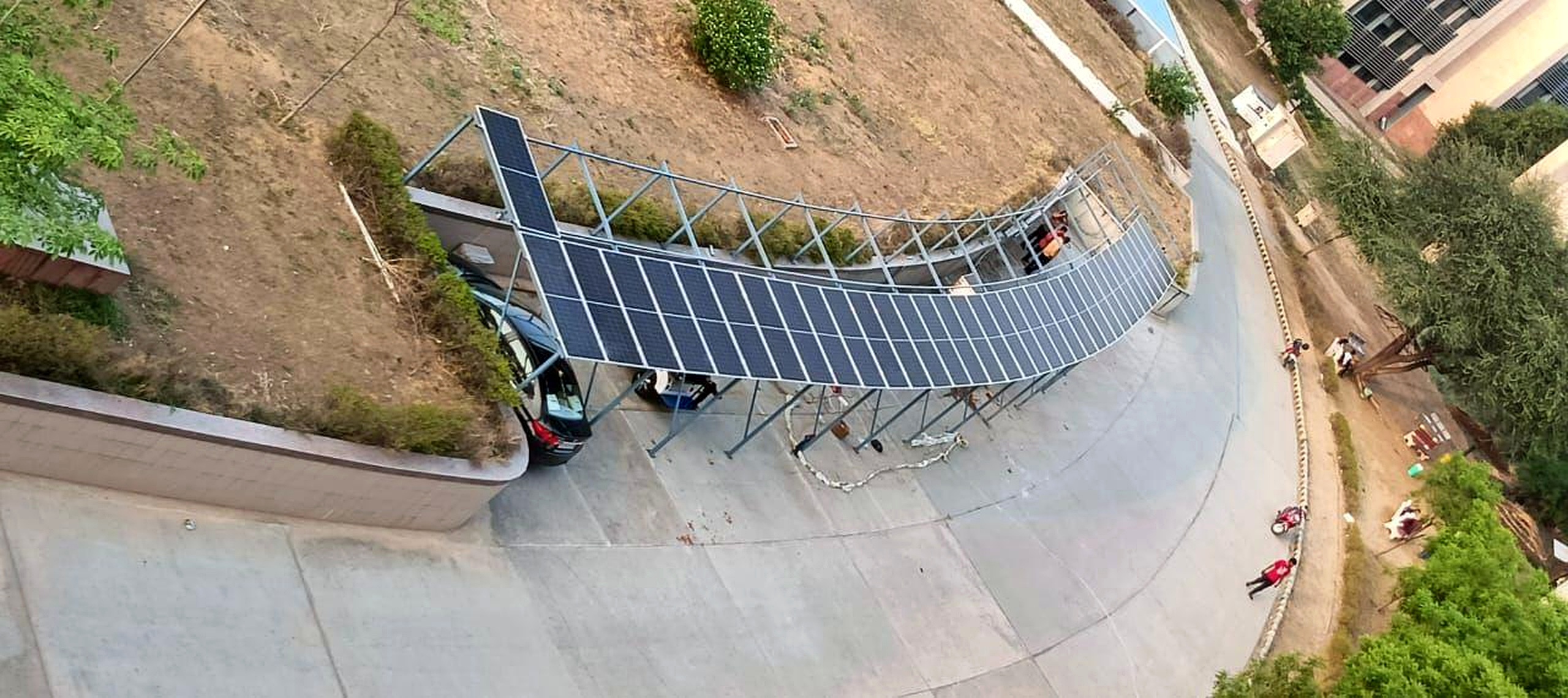 Ground-mounted solar array